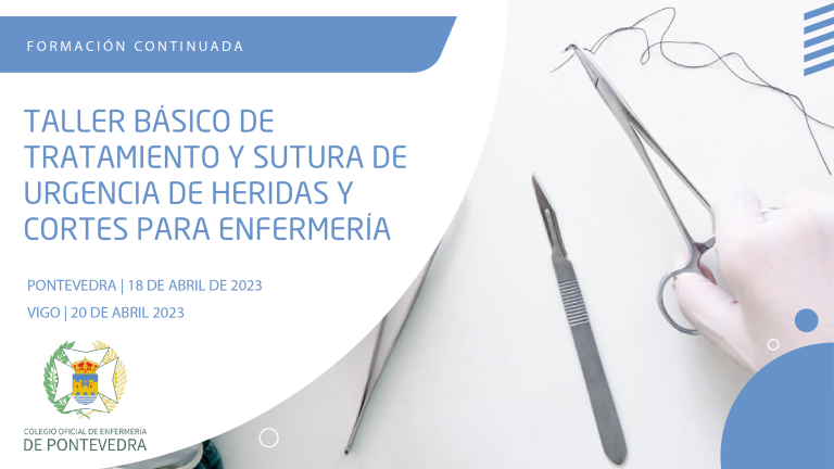 Nueva edición: Taller básico de tratamiento y sutura de urgencia de heridas y cortes para Enfermería